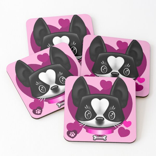 Item preview, Boston Terrier Love pink designed and sold by MetroInk.