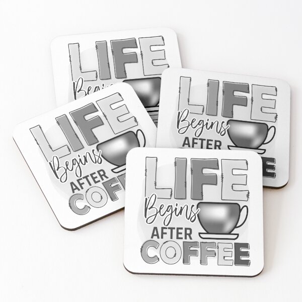 Item preview, Life Begins After Coffee Black and White, me like coffee with my oxygen designed and sold by Nicedeco.