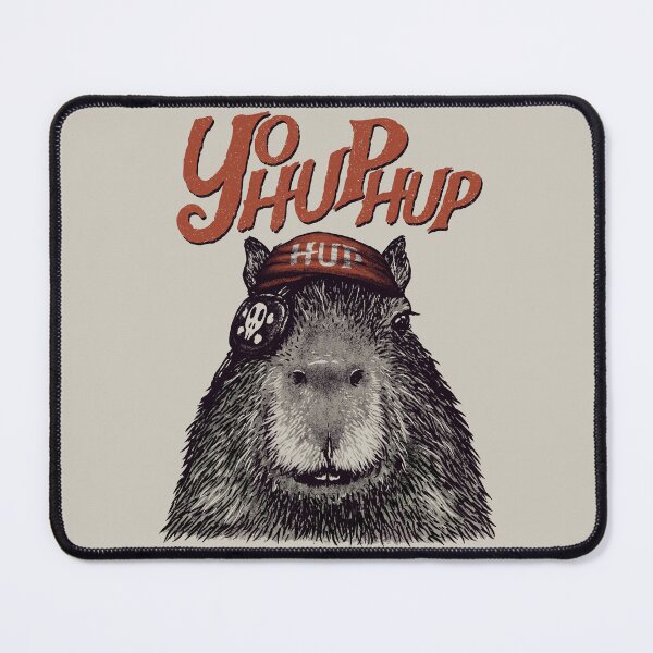 Item preview, Capyrate - YoHupHup Red Pirate Capybara Yo Ho Ho Yohoho | His Name - Gort | Capy Yuzu | Pet Mat Bandana designed and sold by Any Color Designs.