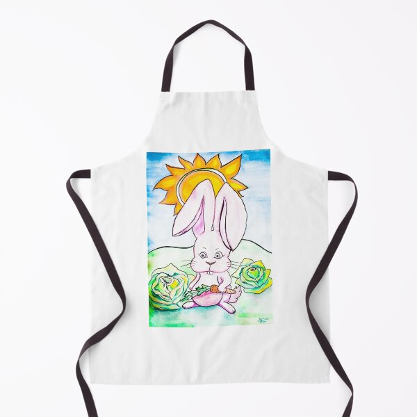 Item preview, Bunny with a carrot, edited watercolour drawing by MariDani Art designed and sold by MariDaniArt.