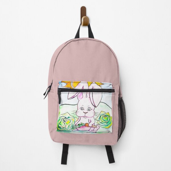 Item preview, Bunny with a carrot, edited watercolour drawing by MariDani Art designed and sold by MariDaniArt.