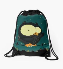 Little owl Drawstring Bag