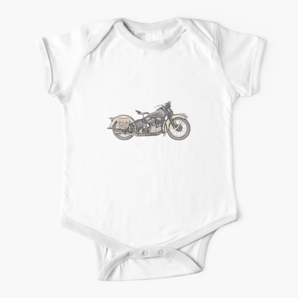 1936 Harley Davidson Motorcycle Short Sleeve Baby One-Piece