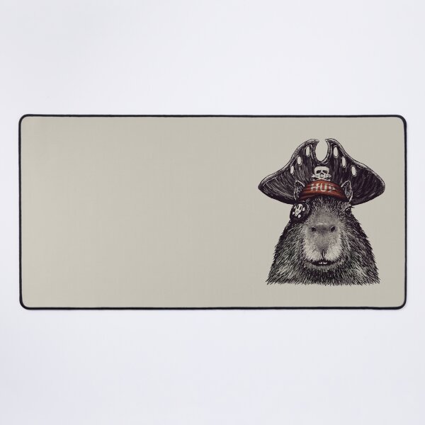 Item preview, Capyrate - Pirate Capybara  | Capy Yuzu | His Name - Gort | Pet Mat Bandana designed and sold by Any Color Designs.