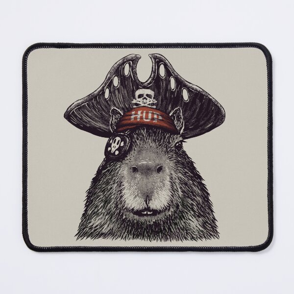 Item preview, Capyrate - Pirate Capybara  | Capy Yuzu | His Name - Gort | Pet Mat Bandana designed and sold by Any Color Designs.