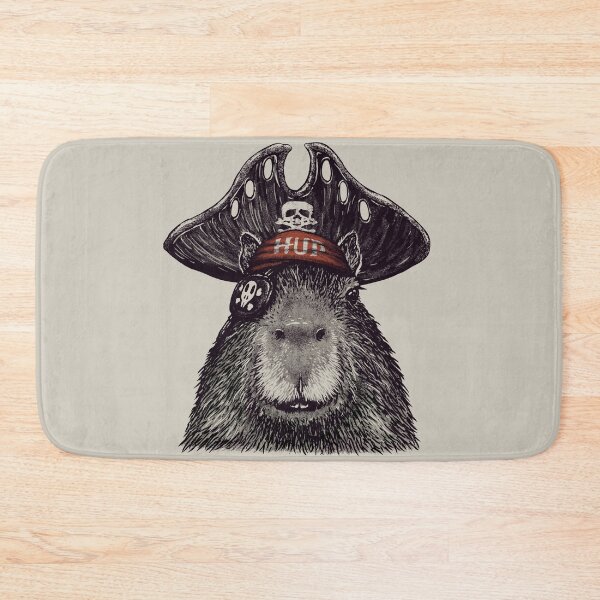 Item preview, Capyrate - Pirate Capybara  | Capy Yuzu | His Name - Gort | Pet Mat Bandana designed and sold by Any Color Designs.