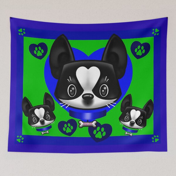 Item preview, Boston Terrier Love Blue designed and sold by MetroInk.