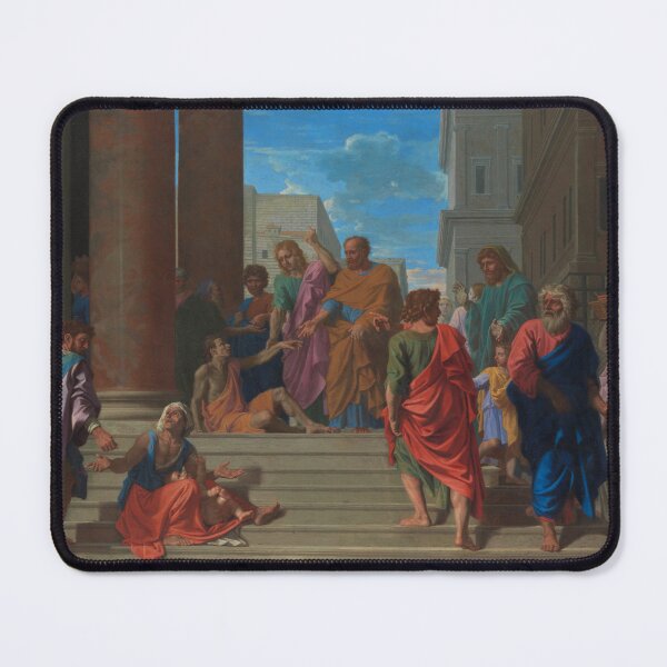 Item preview, Saints Peter and John Healing the Lame Man | Nicolas Poussin | 1655 Renaissance Christian Art designed and sold by CJET.