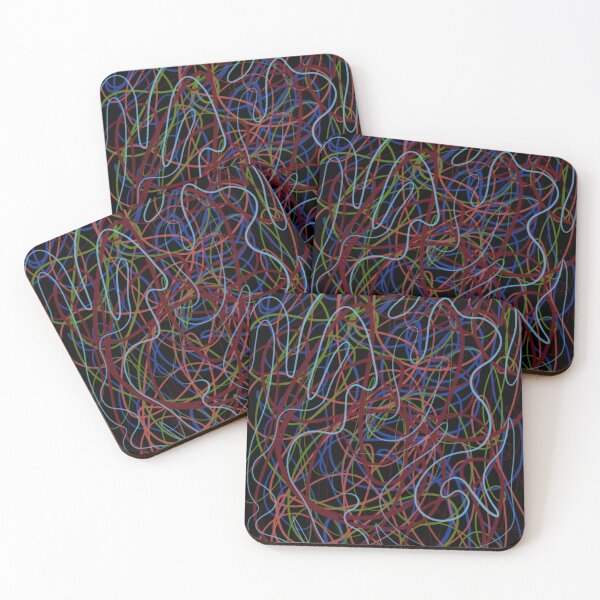 Item preview, Scribble Doodle Abstract Art Painting Decor Colorful Line Drawing Minimalist designed and sold by hopecope.