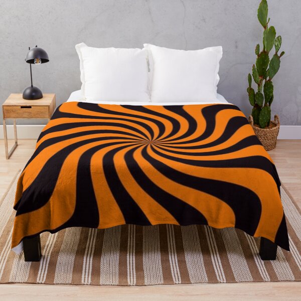 Item preview, Black and Orange Stripes Retro Vintage design pattern designed and sold by TheCatmeow2000.