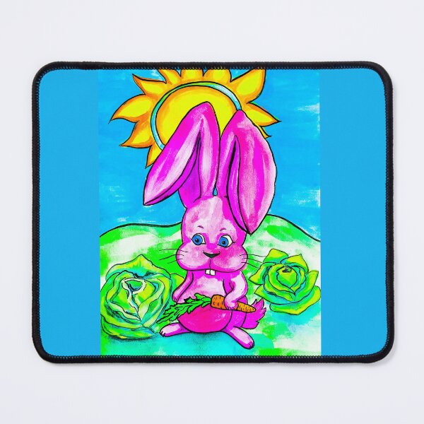 Item preview, Bunny with a carrot, edited watercolour drawing by MariDani Art designed and sold by MariDaniArt.