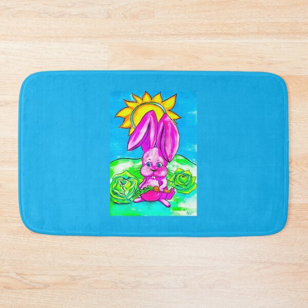 Item preview, Bunny with a carrot, edited watercolour drawing by MariDani Art designed and sold by MariDaniArt.