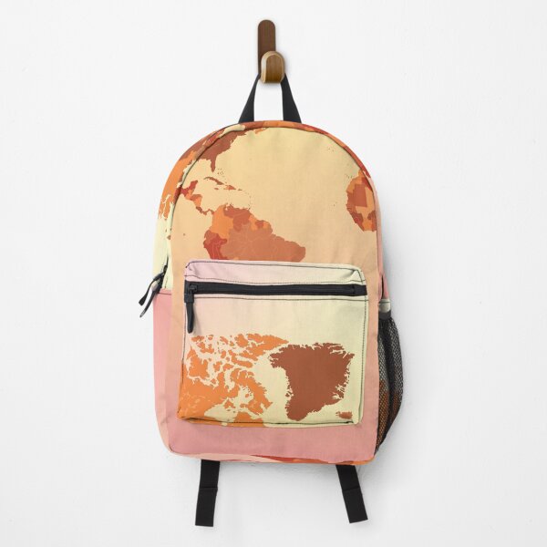 Item preview, World Map in Burnt Orange designed and sold by UrbanEpiphany.