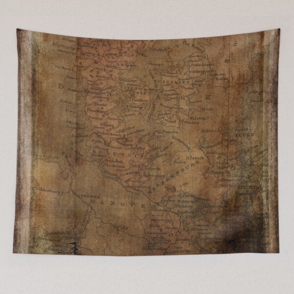 Item preview, Vintage Map of Denmark Map designed and sold by Vintage by Kaya.