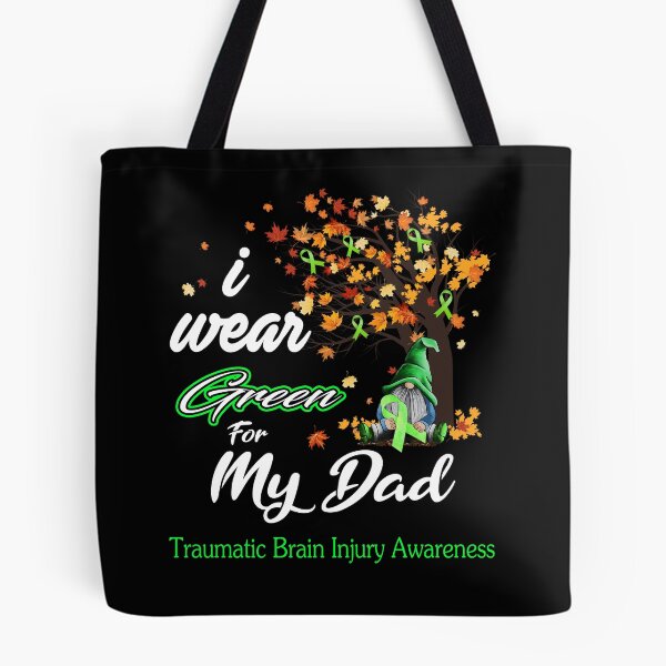 Item preview, Traumatic Brain Injury Awareness Ribbon Tree I Wear Green For My Dad designed and sold by Hatjar.