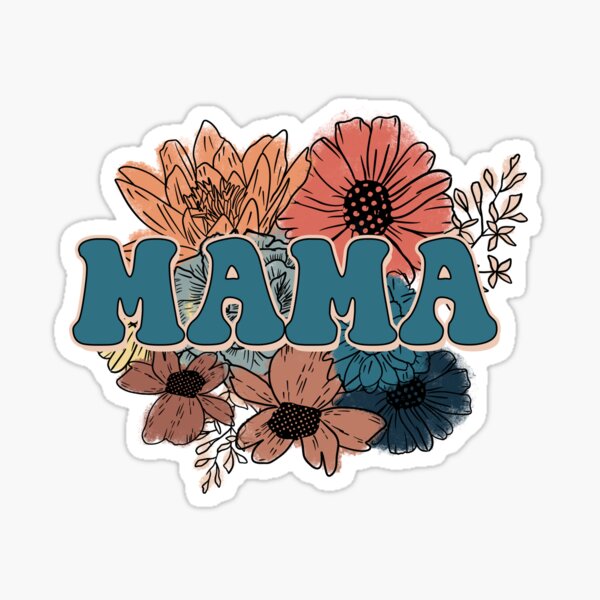 mama floral vintage Sticker