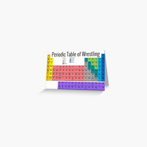 Periodic Table of Wrestling Greeting Card