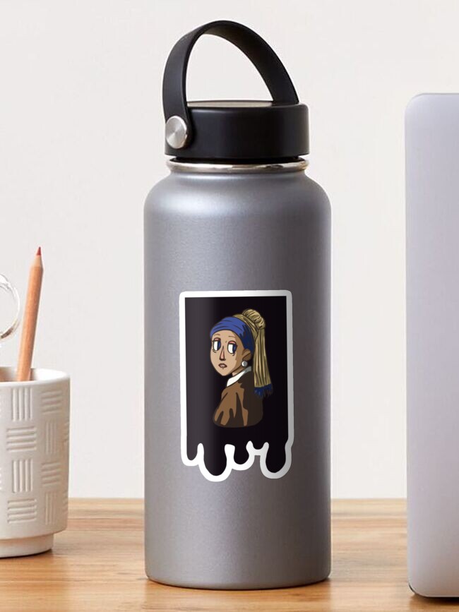 Thumbnail 1 of 3, Sticker, Girl With The Pearl (earring) designed and sold by QarliesArt.