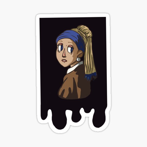 Girl With The Pearl (earring) Sticker