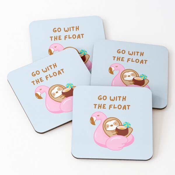 Item preview, Go With the Float Coconut Drink Sloth  designed and sold by theslothinme.