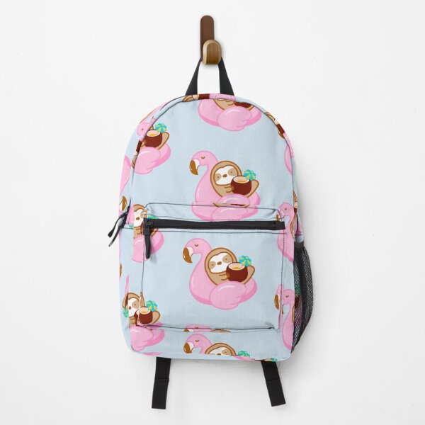 Item preview, Cute Coconut Drink Flamingo Float Sloth designed and sold by theslothinme.
