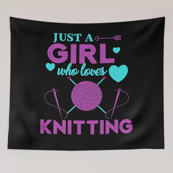 Item preview, Best Boys Girls Just A Girl Who Loves Knitting Funny Knitting Crochet Gift Idea Awesome Since designed and sold by LortAndrew.