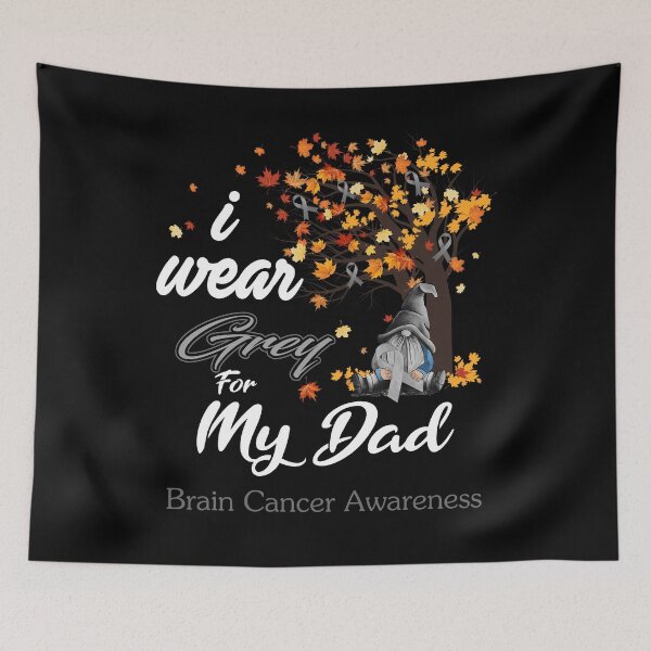 Item preview, Brain Cancer Awareness Ribbon Tree I Wear Grey For My Dad designed and sold by Hatjar.