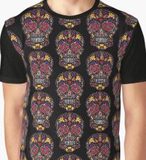 Day of the Dead Sugar Skull Dark Graphic T-Shirt