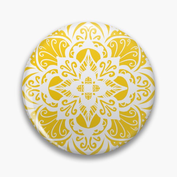 Item preview, Yellow and white mandala designed and sold by thephoenixsoul.