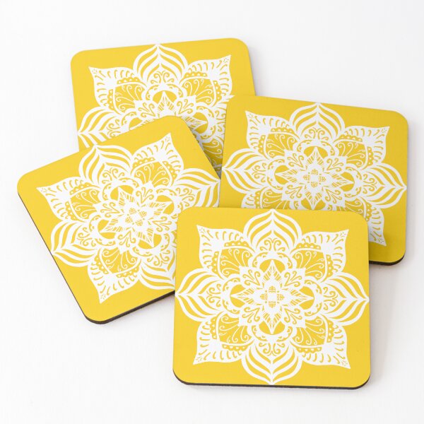 Item preview, Yellow and white mandala designed and sold by thephoenixsoul.