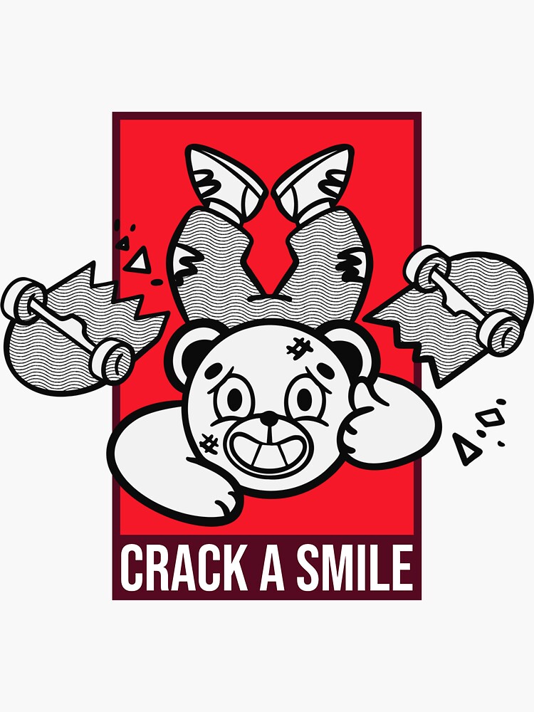 crack-a-smile-sticker-for-sale-by-daryl96-redbubble