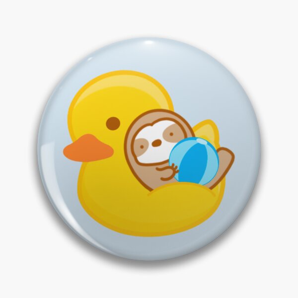 Item preview, Cute Yellow Rubber Duckie Float Sloth  designed and sold by theslothinme.