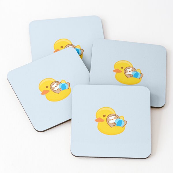 Item preview, Cute Yellow Rubber Duckie Float Sloth  designed and sold by theslothinme.