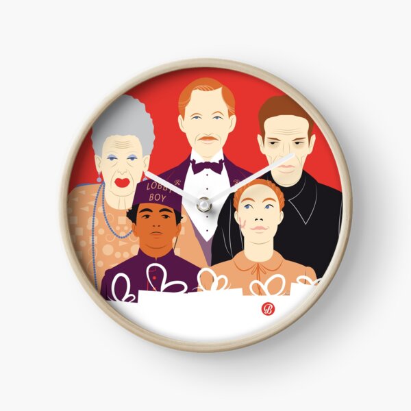 Many People In This Hotel (Faces & Movies) Clock