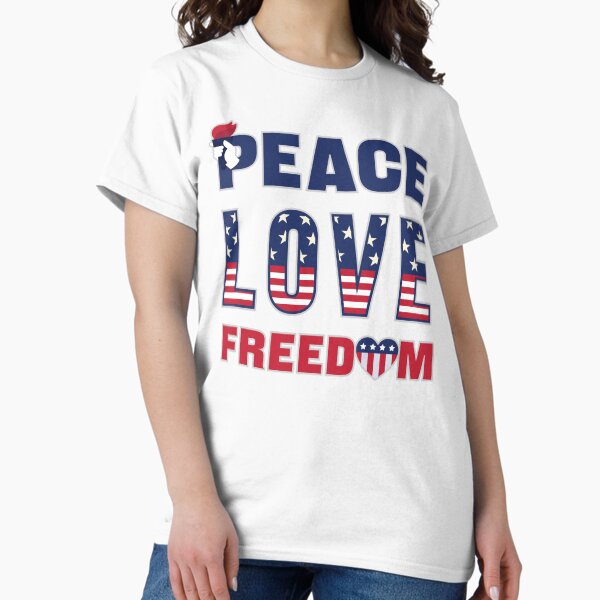 Item preview, Peace Love Usa Freedom celebrate freedom  4 th July designed and sold by onzpacesdesign.