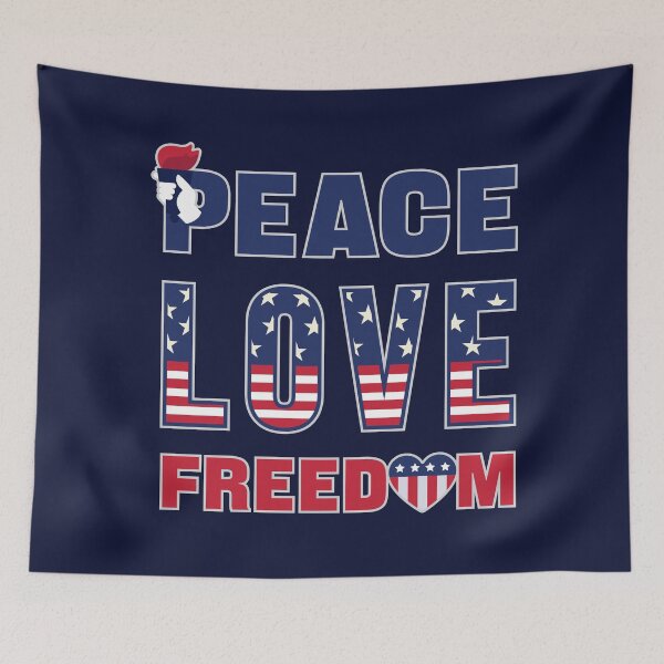 Item preview, Peace Love Usa Freedom celebrate freedom  4 th July designed and sold by onzpacesdesign.