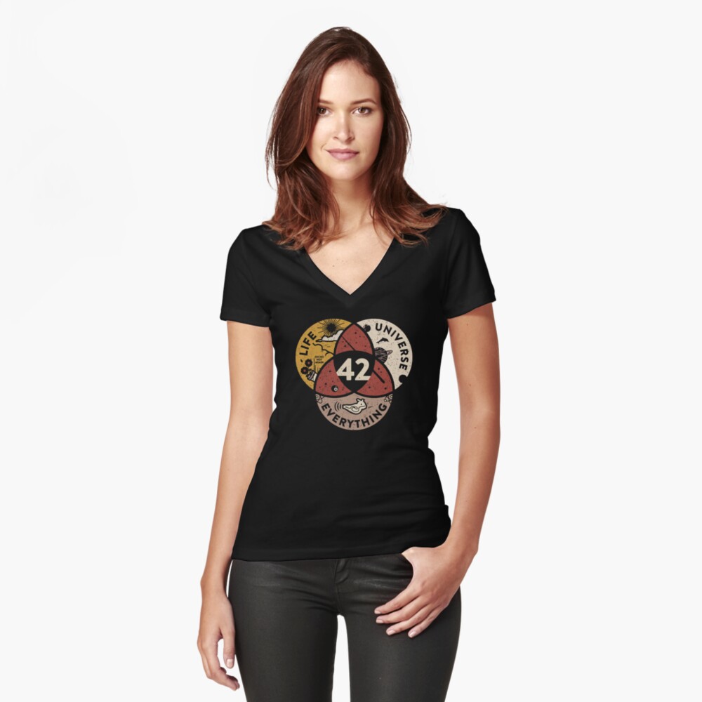 Item preview, Fitted V-Neck T-Shirt designed and sold by kimberlyzbaz.