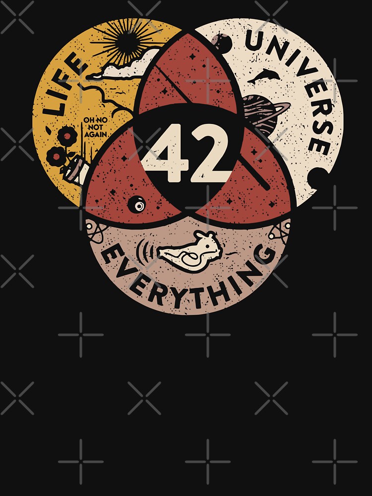 Thumbnail 7 of 7, Classic T-Shirt, 42 The Answer To Life The Universe And Everything T shirt Hitchhikers Guide To The Galaxy 42 The Answer Gift designed and sold by kimberlyzbaz.