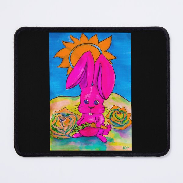 Item preview, Bunny with a carrot, edited watercolour drawing by MariDani Art designed and sold by MariDaniArt.