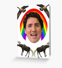 Canada pride Justin Trudeau. Greeting Card