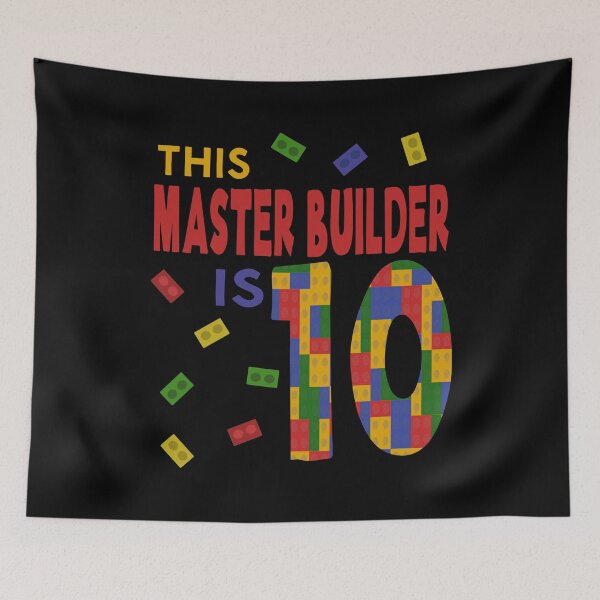 Item preview, Cute Master Builder 10 Years Old Block Building Boys Kids design designed and sold by Merchking1.