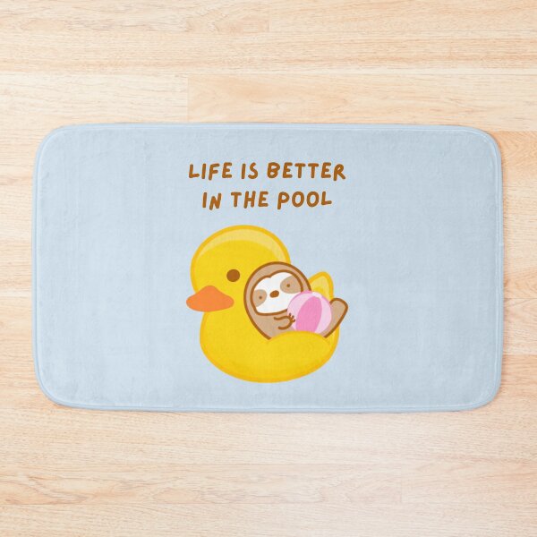 Item preview, Life is Better in the Pool Rubber Duckie Float Sloth  designed and sold by theslothinme.
