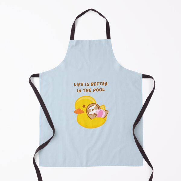 Item preview, Life is Better in the Pool Rubber Duckie Float Sloth designed and sold by theslothinme.