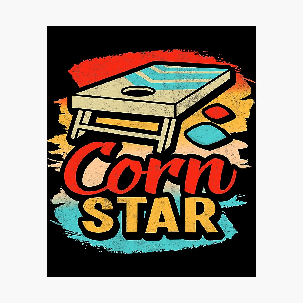 Corn Star Cornhole Bean Bag Toss Champion Player Poster