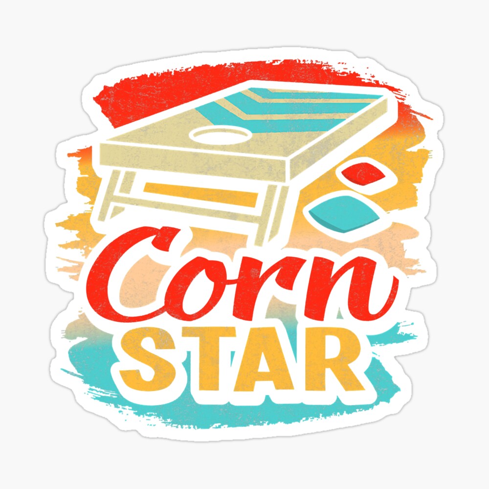 Corn Star Cornhole Bean Bag Toss Champion Player Poster