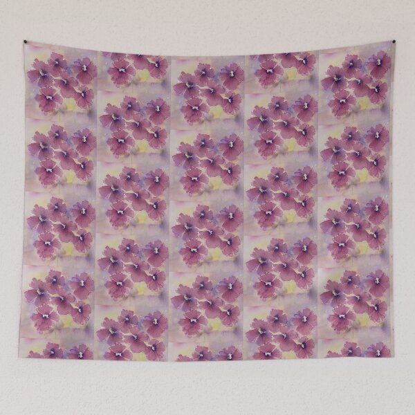 Item preview, Purple winter pansies designed and sold by jayne gaze.