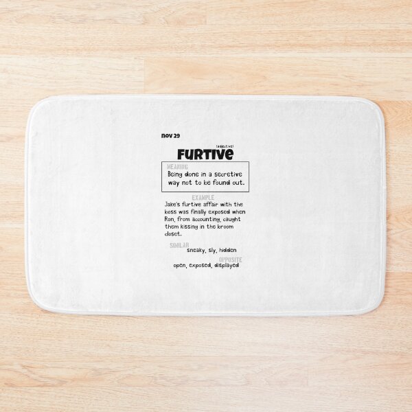 Item preview, November 29 Furtive designed and sold by Square Root of Squid.