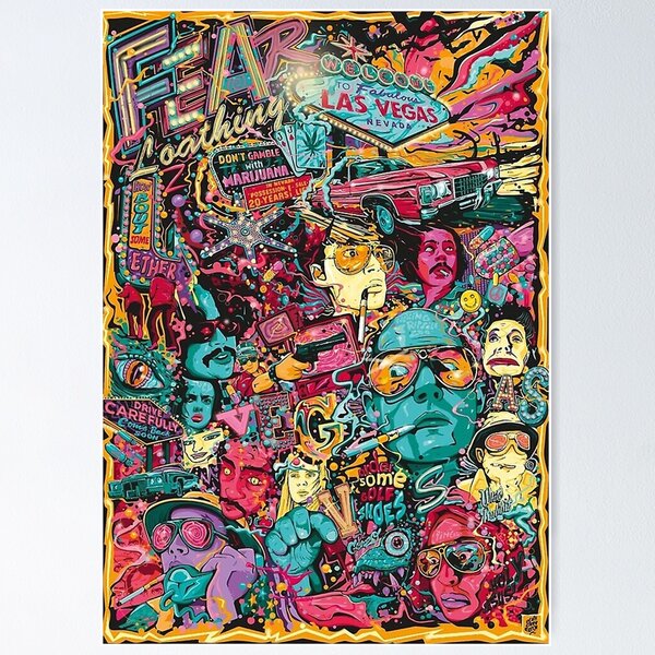 Fear and Loathing in Las Vegas Alternative Colourfull Poster by