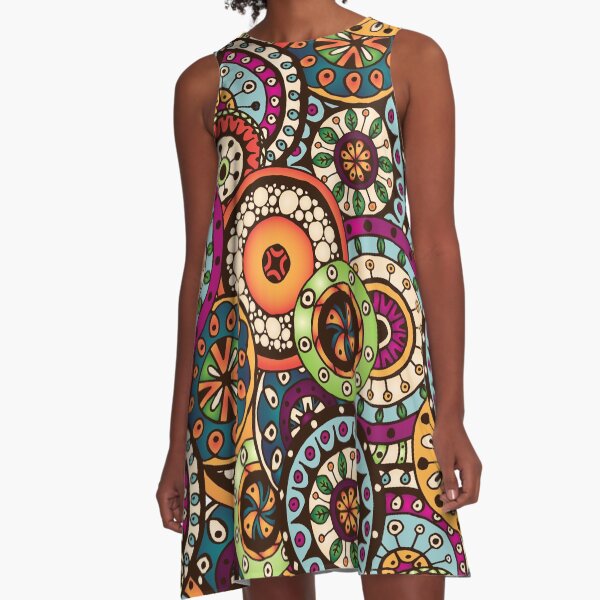 Color & Curvy Art - 4 A-Line Dress