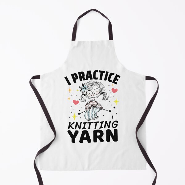 Item preview, People Classic I Practice Knitting Yarn Crochet Puns Vintage Style Art designed and sold by LortAndrew.